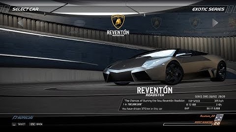 NFS Hot Pursuit Remastered | Lamborghini Reventon Roadster | Driving to the maximum speed - 340 km/h