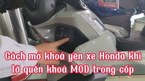 Hướng dẫn sử dụng - Cách mở khoá yên xe Honda khi lỡ quên chìa khóa trong cốp xe | Toàn Xe Máy