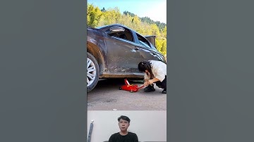 Nghị lực phi thường | cô gái tự cứu hộ khi xe bị gặp nạn #shorts