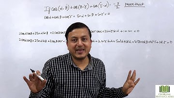 Class 11-RD SHARMA-Chapter 7-Ex7.1 Example 29,If cos (a-b)+cos(b-c)+cos(c-a) = -3/2,