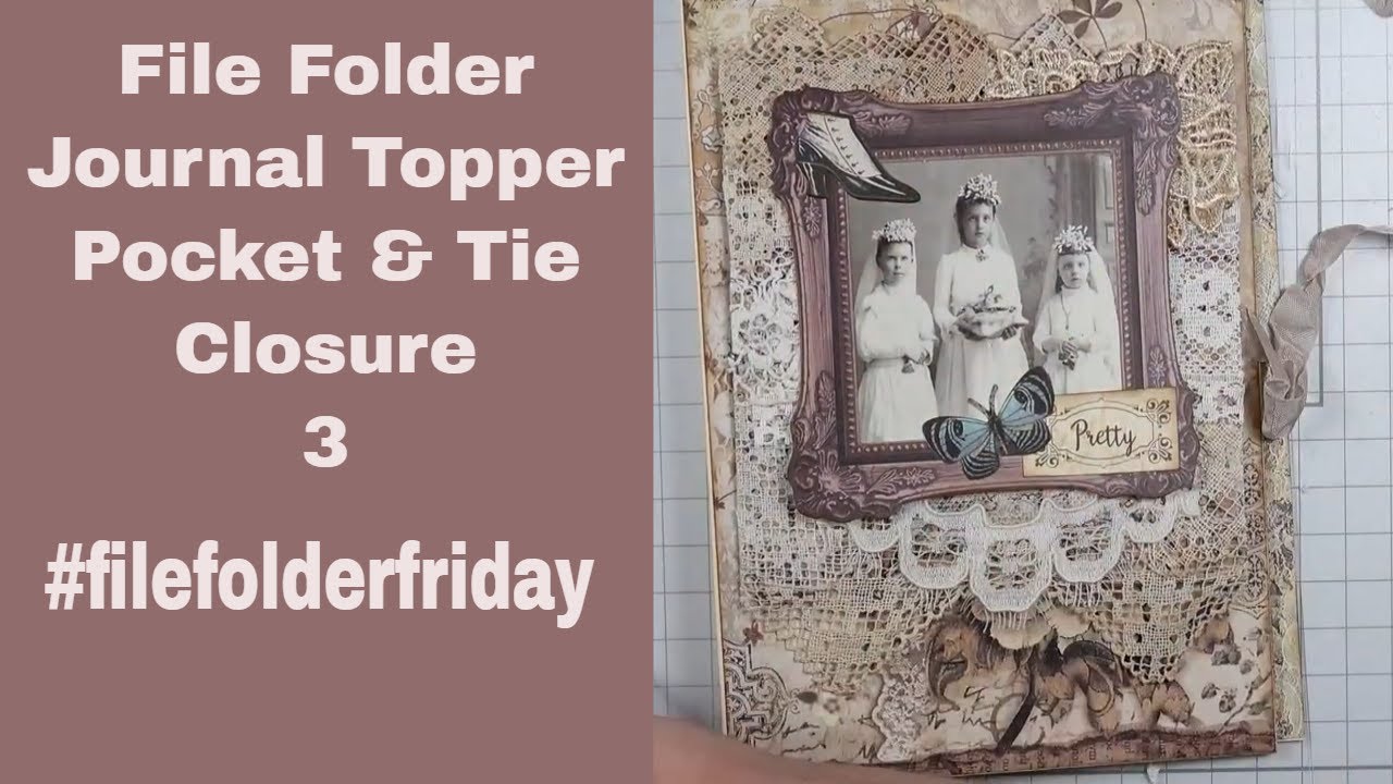 File Folder Journal Topper Pocket and Tie Closure 3  