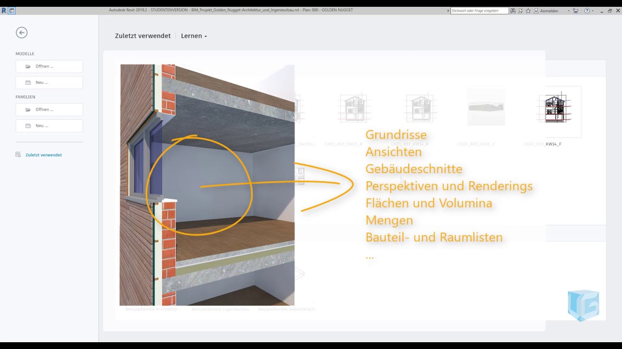 Revit Grundlagen // Benutzeroberfläche