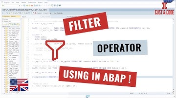 FILTER Operator Using in ABAP [7.40] [english]