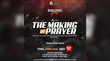 DIGGING DEEP SERVICE - 23RD AUGUST 2022