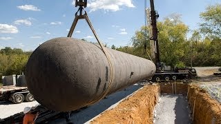 Installation of a Community Propane Tank Propane Installation Centerra Co Op