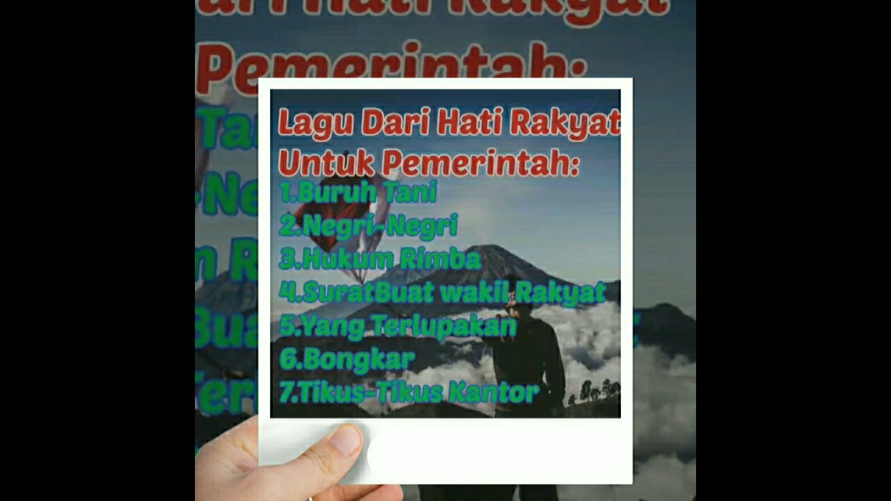 lagu dari hati rakyat untuk pemerintah