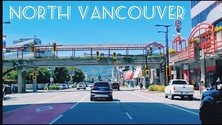 🇨🇦 North Vancouver Driving on Esplanade Avenue & Marine Drive | BC Canada