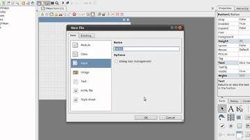How to make a hello world application on gambas2
