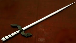 DIY - Как сделать игольчатый меч из бумаги | Изготовление меча | Бумажный меч