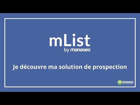 Découvrez votre solution mList - video from Manageo