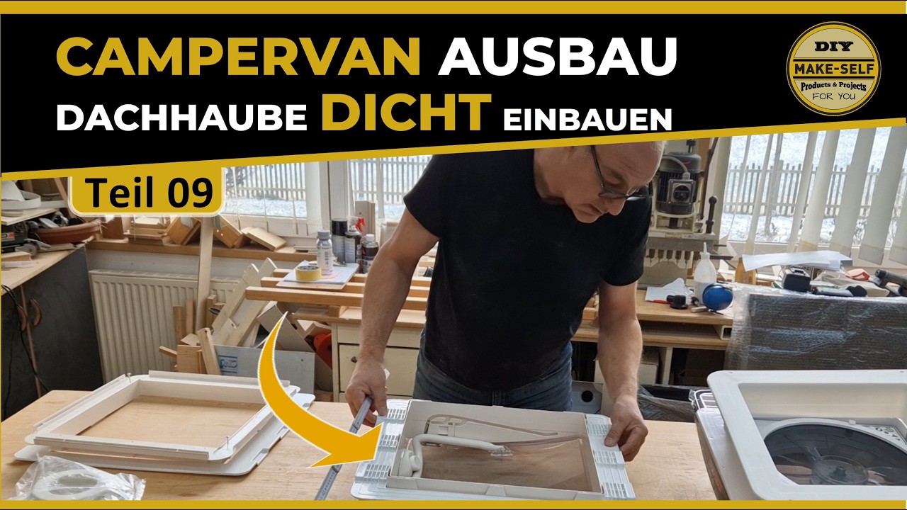😉#09 Dometic Mini Heki 40x40 richtig einbauen | Dachhaube im Ducato L5H2 mit Adapterrahmen