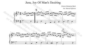 BACH - "Jesu, Joy Of Man's Desiring" (Cantata BWV 147) - Basic/Easy Piano Arrangement