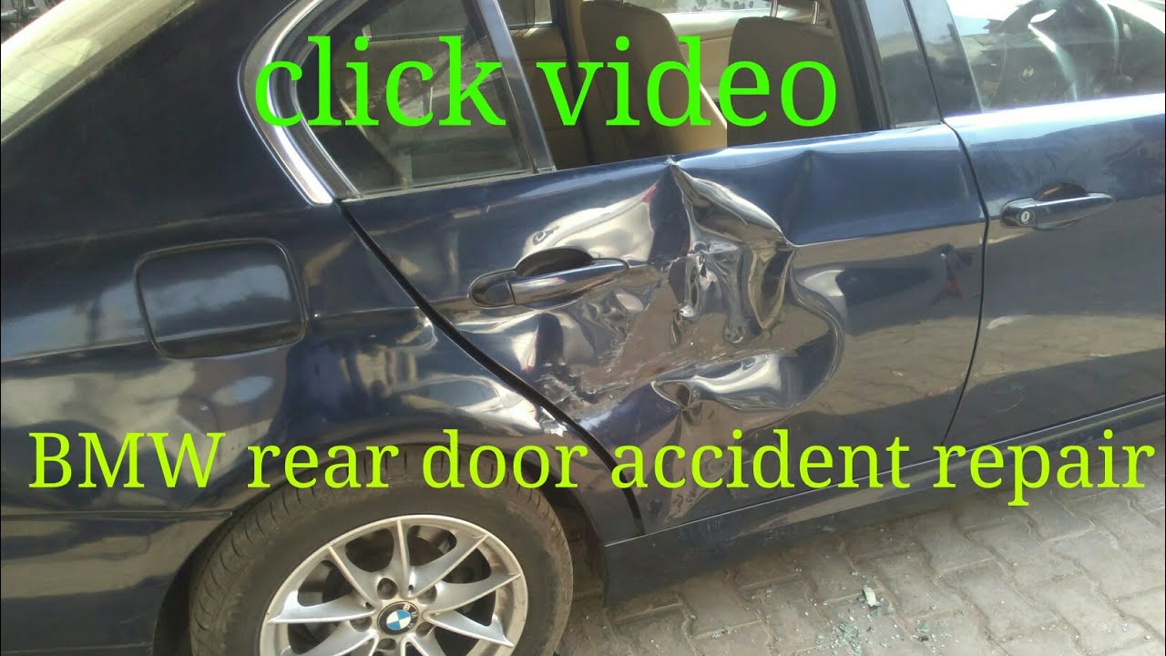 BMW rear door accident repair YouTube