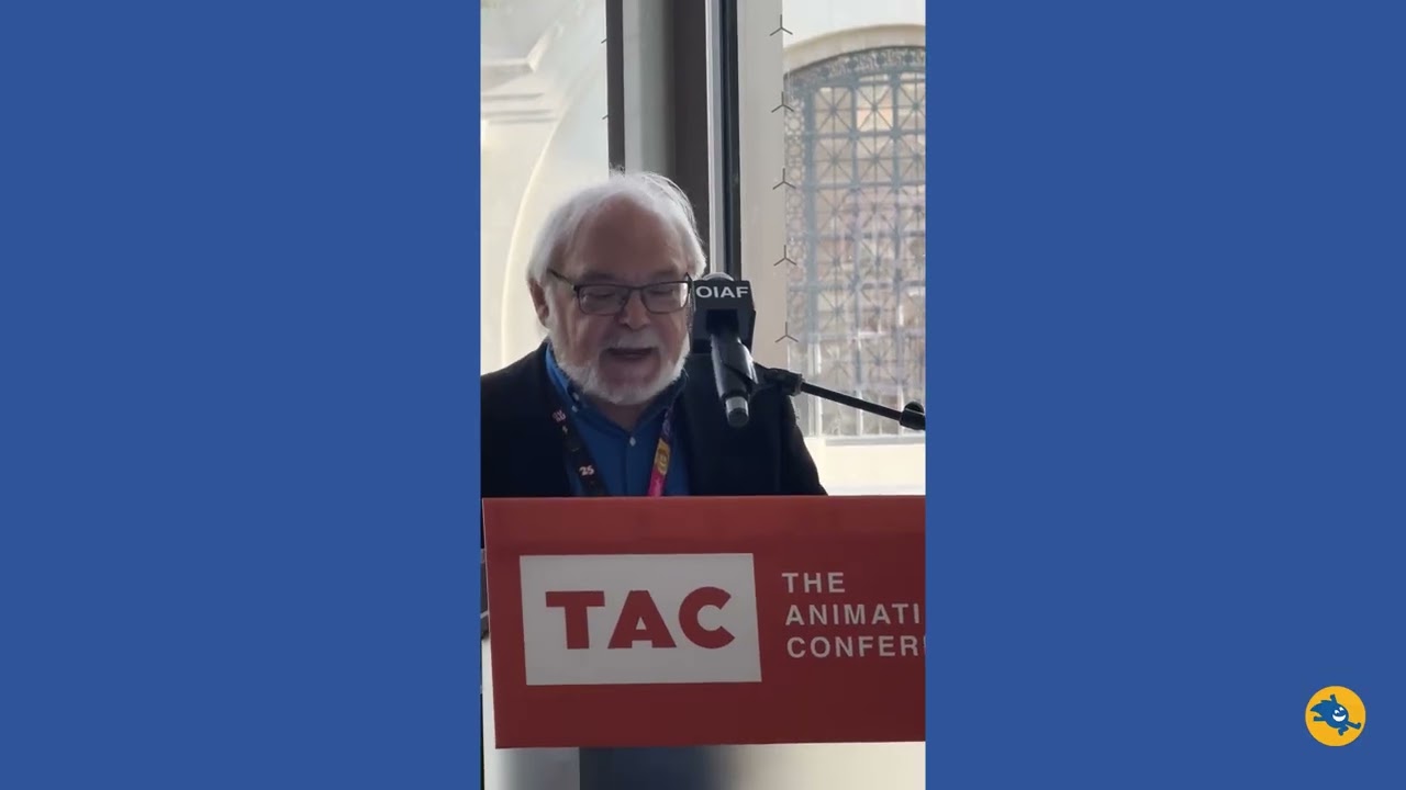 Tribute to Rick Morrison at the OIAF Animation Conference 2025, honoring a visionary producer and pillar of Ottawa's animation community