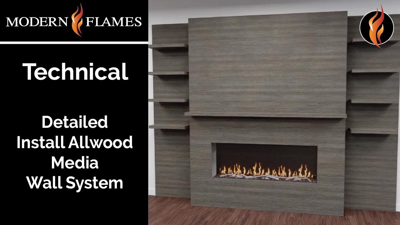Modern Flames Detailed install of Allwood Media Wall System