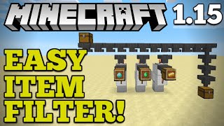 [EASY] Automatic Item Filter + Storage | Minecraft 1.15 | How To Auto-Sort Items