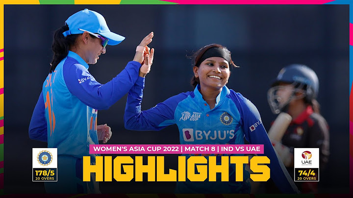 ACC | Women's Asia Cup 2022 | Match 8 | India vs UAE