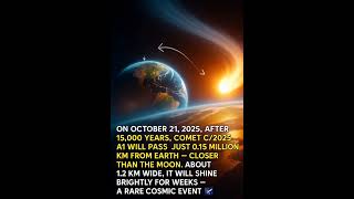 On October 21, 2025, after 15,000 years, comet C/2025 A1 will pass just 0.15 million kilometer .