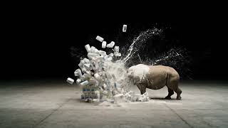 Insane Rhino Milk Carton Crash! 🦏🥛 #shorts #satisfying