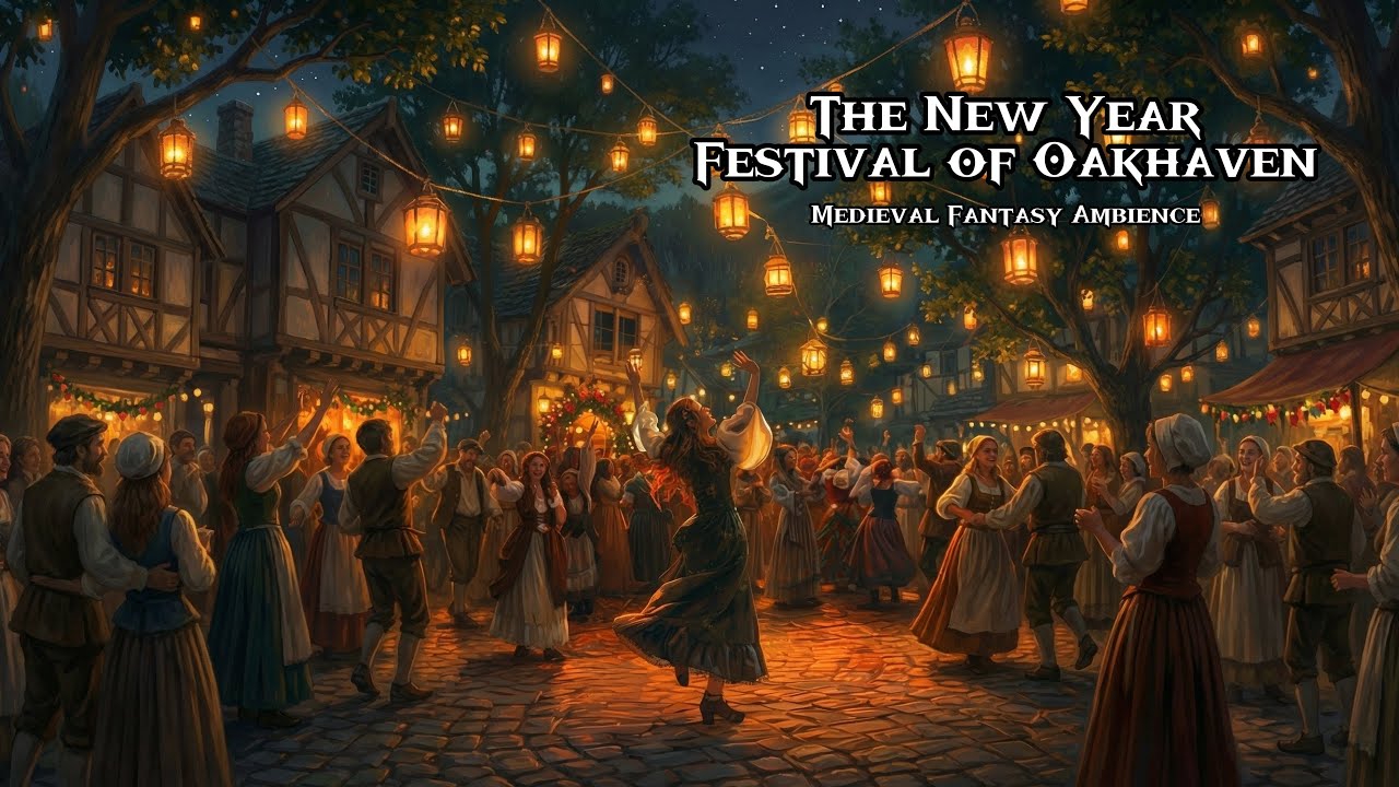 The New Year Festival of Oakhaven | Medieval Fantasy Ambience | Relaxing Music