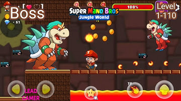 Super Mano Bros Jungle World Level 1-110  #gameplay #games #gaming