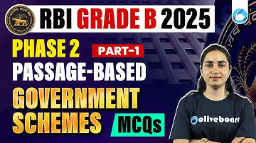 🔥 RBI Grade B 2025 – Government Schemes MCQs for Phase 2 | RBI Recruitment 2025
