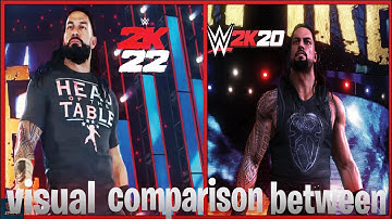 Visual Comparison Between WWE 2k22and 2k20 Roman Reigns And More