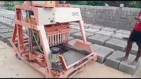 Hollow Block Making Machine 860 Triple Vibrator SHREE KARPAGAM ENGINEERING +91 9843411156