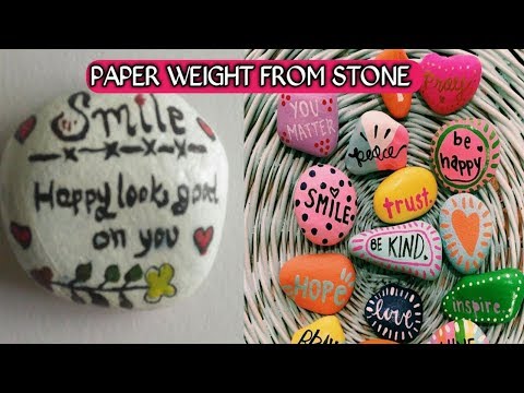 How to make a paper weight || stone painting || stone art || rock