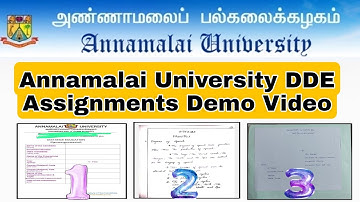 Annamalai University DDE Assignments Demo Video 👍