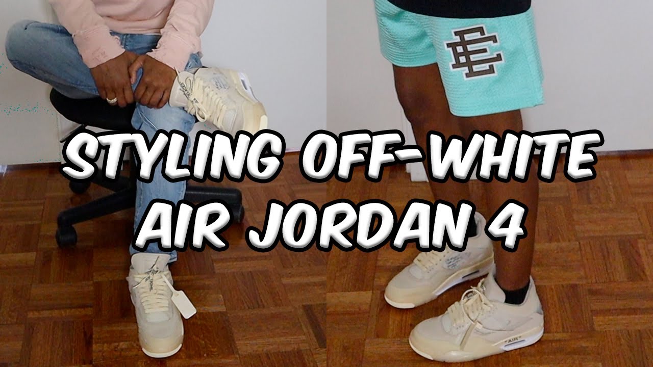 off white jordan 4 outfit