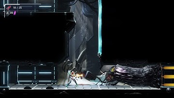 Metroid Dread - Artaria (Phantom Cloak) Defeat Obsydomithon (Rockworm with Yellow Eye) Blocking Door