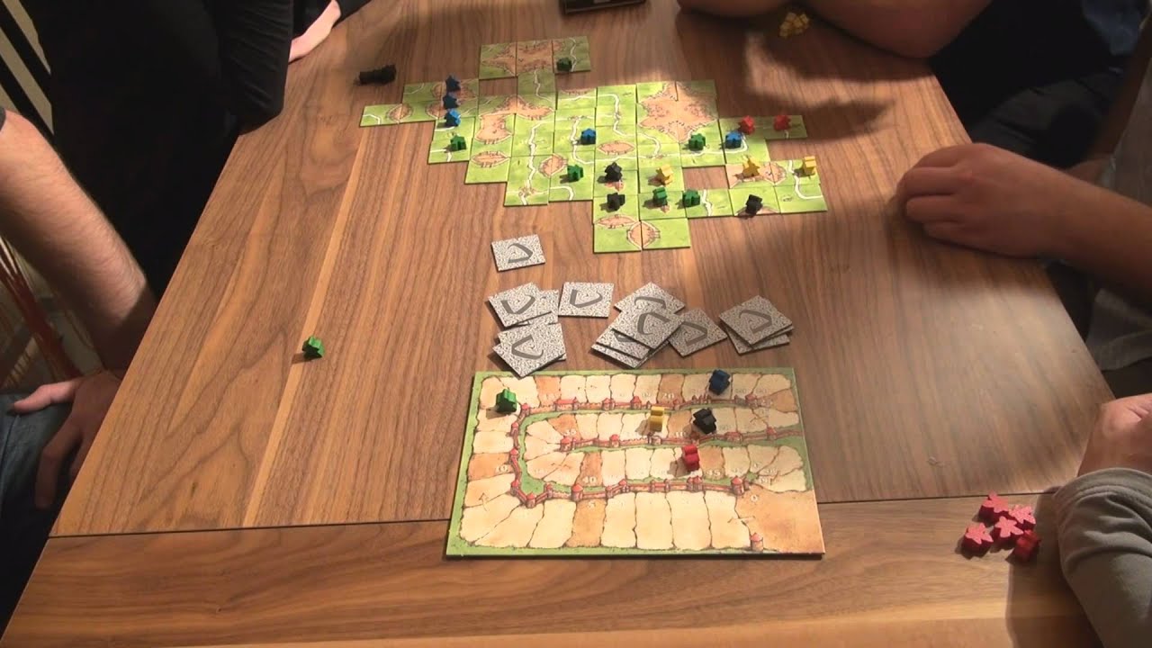 Играем на столе в Каркассон (Carcassonne) 2/2 с Братцем Ву FullHD - YouTube