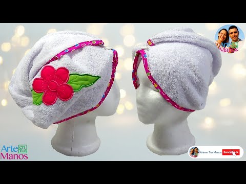 ?Cómo Hacer una TOALLA TURBANTE para el cabello Paso a Paso, Arte en Tus Manos