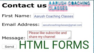 Chapter 10: HTML FORMS, How to make forms in HTML