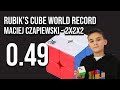 Rubik&#39;s Cube 2x2x2 World Record 0.49 - Maciej Czapiewski