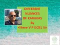 DIFFERENT NUANCES OF KARAKAS- by V P GOEL SIR