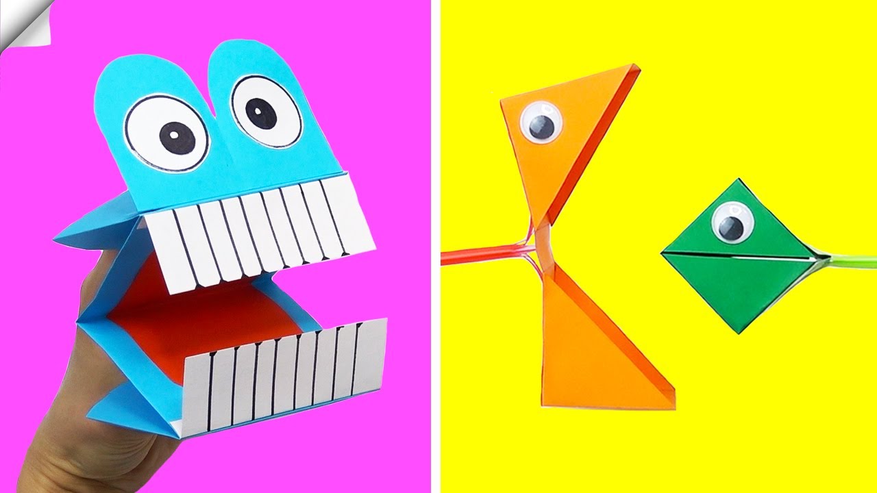 3 Craft ideas Moving PAPER TOYS PAPER TOYS antistress - YouTube