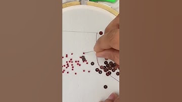 How to Stitch Sequins with beads || Sewing Sequins Tutorial || Sewing Beads || kaarigari || #shorts