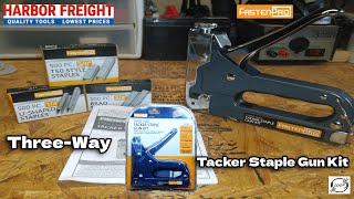 Harbor Freight Three-Way Tacker Staple Gun Kit by FASTEN-PRO