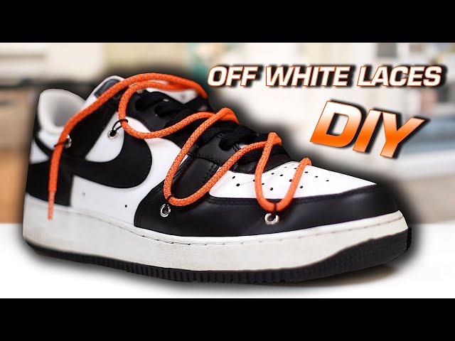 off white air force 1 black white laces