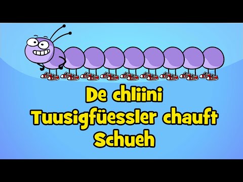 ♪ ♪ Chinderlied Tuusigfüessler - De chliini Tuusigfüessler chauft Schueh - Juhui Chinderlieder