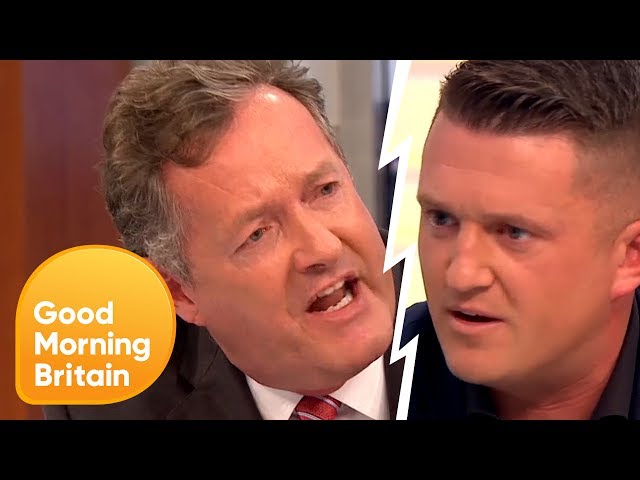 Piers Confronts Tommy Robinson Over Controversial Muslim Comments | Good Morning Britain class=