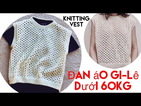 Tutorial knit summer sweater (eng sub), free pattern knit, knit sweater,knit lady vest,how to knit