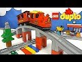 LEGO DUPLO 10874 Steam Train (Поезд на паровой тяге). LEGO DUPLO 10872 Train Bridge (жд  мост).
