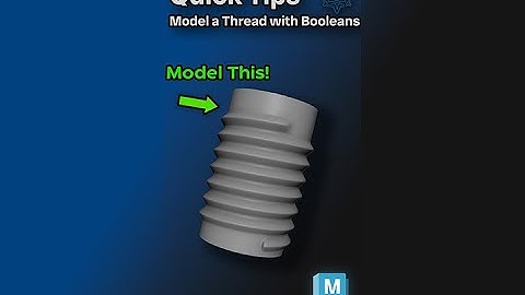 Maya Quick Tip - Modeling Threads using Booleans in Maya #3dart #quicktips