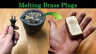 Melting Brass Plugs and Connectors - Casting a Beautiful Ingot - Trash to Treasure - ASMR Brass Melt