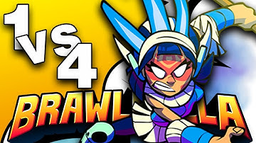 1 VS 4 Hard(BOTS) Brawlhalla