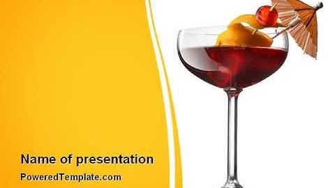 Margarita Cocktail PowerPoint Template by PoweredTemplate.com