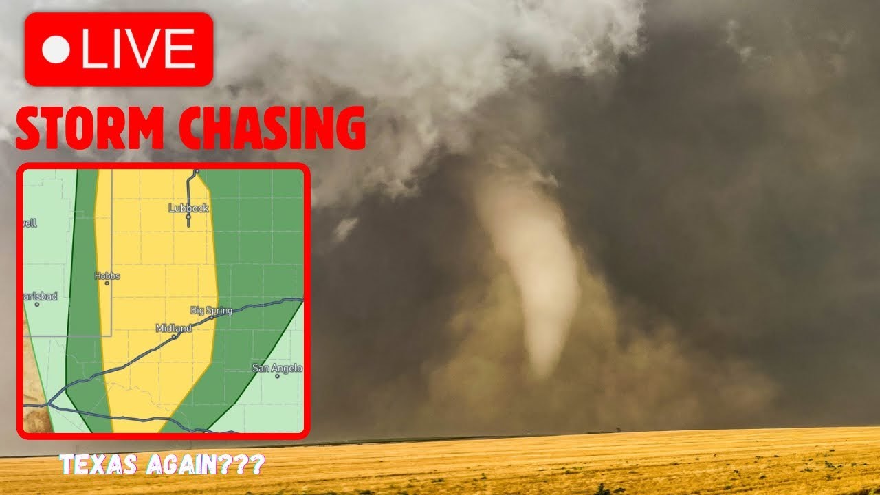 LIVE STORM CHASER: TEXAS SUPERCELLS AGAIN??? - YouTube